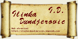 Ilinka Dunđerović vizit kartica